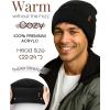 imageFURTALK 2 Pack Satin Lined Beanie for Men Women Acrylic Winter Hats Warm Silky Skull CapBlackgray