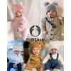 imageFURTALK Baby Beanie Infant Newborn Toddler Winter Hat Double Pom Pom Warm Knit Cap for Girls BoysDark Greykhakicaramel