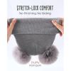 imageFURTALK Baby Beanie Infant Newborn Toddler Winter Hat Double Pom Pom Warm Knit Cap for Girls BoysDark Greykhakicaramel
