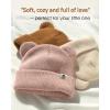 imageFURTALK Baby Beanie Winter Hat with Bear Ear for Infant Toddler Boys Girls Soft Knitted Skull CapBeigepinkcaramel