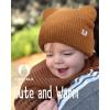 imageFURTALK Baby Beanie Winter Hat with Bear Ear for Infant Toddler Boys Girls Soft Knitted Skull CapBeigepinkcaramel
