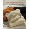 imageFURTALK Baby Beanie Winter Hat with Bear Ear for Infant Toddler Boys Girls Soft Knitted Skull CapBlackbeigecaramel
