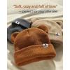imageFURTALK Baby Beanie Winter Hat with Bear Ear for Infant Toddler Boys Girls Soft Knitted Skull CapDark Greykhakicaramel
