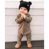 imageFURTALK Baby Beanie Winter Hat with Bear Ear for Infant Toddler Boys Girls Soft Knitted Skull CapDark Greykhakicaramel