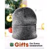 imageFURTALK Beanie Hat for Men Women Winter Hats for Women Men Soft Warm Unisex Cuffed Beanie Knitted Skull CapBlackWhite