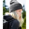 imageFURTALK Beanie Hat for Men Women Winter Hats for Women Men Soft Warm Unisex Cuffed Beanie Knitted Skull CapBlackWhite
