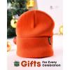 imageFURTALK Beanie Hat for Men Women Winter Hats for Women Men Soft Warm Unisex Cuffed Beanie Knitted Skull CapPumpkin Orange