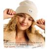 imageFURTALK Beanie Hats for Women Knit Cuffed Winter Hats Soft Warm Cute Ski Skull CapsBlackbeige