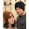 imageFURTALK Beanie Hats for Women Knit Cuffed Winter Hats Soft Warm Cute Ski Skull CapsBlackcaramel