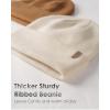 imageFURTALK Beanie for Men Women Cuffed Thick Knitted Unisex Winter Hat Beanies Skull CapBeige