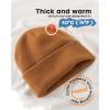 imageFURTALK Beanie for Men Women Cuffed Thick Knitted Unisex Winter Hat Beanies Skull CapBrown