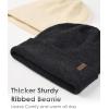 imageFURTALK Beanie for Men Women Cuffed Thick Knitted Unisex Winter Hat Beanies Skull CapHeather Grey
