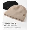 imageFURTALK Beanie for Men Women Cuffed Thick Knitted Unisex Winter Hat Beanies Skull CapKhaki