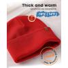imageFURTALK Beanie for Men Women Cuffed Thick Knitted Unisex Winter Hat Beanies Skull CapRed