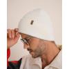 imageFURTALK Beanie for Men Women Cuffed Thick Knitted Unisex Winter Hat Beanies Skull CapWhite