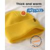 imageFURTALK Beanie for Men Women Cuffed Thick Knitted Unisex Winter Hat Beanies Skull CapYellow