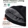 imageFURTALK Double Layer Winter Hats for Men Women Beanie Thick Cuffed Warm Ski HatsBlack