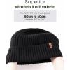 imageFURTALK Double Layer Winter Hats for Men Women Beanie Thick Cuffed Warm Ski HatsBlack