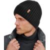 imageFURTALK Double Layer Winter Hats for Men Women Beanie Thick Cuffed Warm Ski HatsBlackbrown