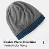 imageFURTALK Double Layer Winter Hats for Men Women Beanie Thick Cuffed Warm Ski HatsNavy Blue