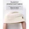 imageFURTALK Double Layer Winter Hats for Men Women Beanie Thick Cuffed Warm Ski HatsWhite