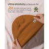 imageFURTALK DoubleLayer Beanie for Men Women Ultra Soft Stretchy Knit Winter Hat Unisex Cold Weather Beanie HatBrown