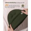 imageFURTALK DoubleLayer Beanie for Men Women Ultra Soft Stretchy Knit Winter Hat Unisex Cold Weather Beanie HatGreen