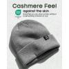 imageFURTALK DoubleLayer Beanie for Men Women Ultra Soft Stretchy Knit Winter Hat Unisex Cold Weather Beanie HatLight Grey