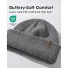imageFURTALK Fisherman Beanie for Men Women 2 Styles Cuffless or Cuffed Knitted Unisex Winter Hat Outdoor AllDay WarmthDark Grey