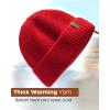 imageFURTALK Fisherman Beanie for Men Women Sytlish Short Cuff Knittet Watch Cap Winter HatsRed