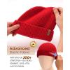 imageFURTALK Fisherman Beanie for Men Women Sytlish Short Cuff Knittet Watch Cap Winter HatsRed