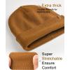 imageFURTALK Mens Beanie Fleece Lined Winter Hats Double Layered Stylish Knited Cuffed Plain HatBrown