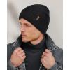 imageFURTALK Mens Beanie Fleece Lined Winter Hats Double Layered Stylish Knited Cuffed Plain HatDark Grey