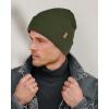 imageFURTALK Mens Beanie Fleece Lined Winter Hats Double Layered Stylish Knited Cuffed Plain HatGreen