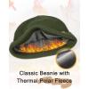 imageFURTALK Mens Beanie Fleece Lined Winter Hats Double Layered Stylish Knited Cuffed Plain HatGreen