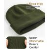 imageFURTALK Mens Beanie Fleece Lined Winter Hats Double Layered Stylish Knited Cuffed Plain HatGreen