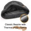 imageFURTALK Mens Beanie Fleece Lined Winter Hats Double Layered Stylish Knited Cuffed Plain HatMix Grey