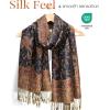 imageFURTALK Reversible Paisley Pashmina Shawl Wraps for Women Soft Exotic Indian Rave Scarf for Evening Dress Festival ScarvesNavy