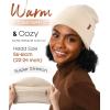 imageFURTALK Satin Lined Beanie for Women Men Knit Beanie Hat Acrylic Winter Hats Warm Slouchy Skull CapBeige