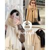 imageFURTALK Scarf for Women Men Soft Warm Cashmere Feel Blanket Scarf Pashmina Shawl Winter Thick Womens ScarvesBlack