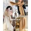 imageFURTALK Scarf for Women Men Soft Warm Cashmere Feel Blanket Scarf Pashmina Shawl Winter Thick Womens ScarvesCamel