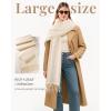 imageFURTALK Scarf for Women Men Soft Warm Cashmere Feel Blanket Scarf Pashmina Shawl Winter Thick Womens ScarvesCream