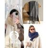 imageFURTALK Scarf for Women Men Soft Warm Cashmere Feel Blanket Scarf Pashmina Shawl Winter Thick Womens ScarvesDark Grey