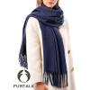 imageFURTALK Scarf for Women Men Soft Warm Cashmere Feel Blanket Scarf Pashmina Shawl Winter Thick Womens ScarvesNavy
