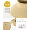 imageFURTALK Sun Hats for Women Wide Brim Beach Hat Straw Visor Ponytail Summer UV Packable Foldable Beach Vacation EssentialsBeige Khaki Mix
