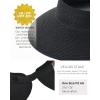 imageFURTALK Sun Hats for Women Wide Brim Beach Hat Straw Visor Ponytail Summer UV Packable Foldable Beach Vacation EssentialsBlack