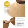 imageFURTALK Sun Hats for Women Wide Brim Beach Hat Straw Visor Ponytail Summer UV Packable Foldable Beach Vacation EssentialsKhaki