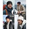 imageFURTALK Winter Beanie Hat Men Women Fleece Lining Winter Hats Windproof Knitted Warm Stretchable Cuffless BeanieDark Grey