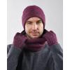 imageFURTALK Winter Beanie Hat Scarf Touchscreen Gloves Set 3 Pcs Warm Knit Beanies Hat Fleece Lined Skull Cap for Men WomenRose Red