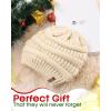 imageFURTALK Winter Beanie Hat for Women Satin Lined Cable Knit Chunky Slouchy Beanies Skull Warm CapBeige